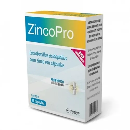 ZincoPro Cápsula Caixa com 15 cápsulas