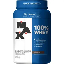 100% WHEY PO CHOCOLATE 900G x 1 - MAX TITANIUM