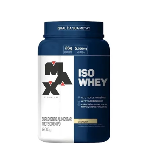 ISO WHEY PO BAUNILHA 900G x 1 - MAX TITANIUM