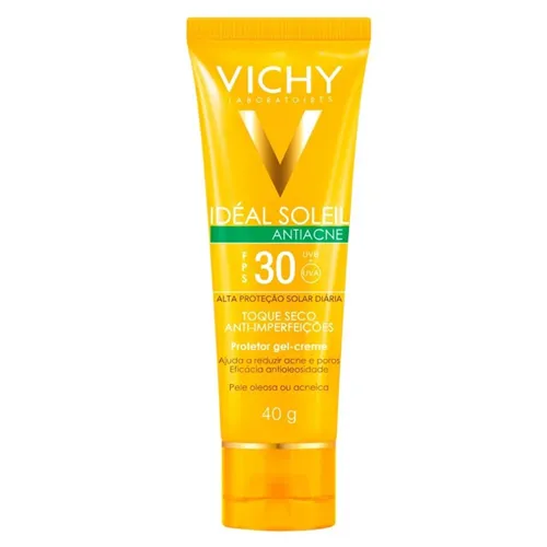 Protetor Solar Vichy Idéal Soleil Antiacne FPS 30, 40g
