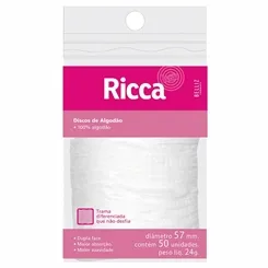 Algodão Ricca disco, com 50 unidades