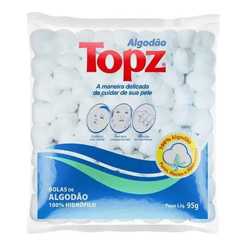 Algodão Topz bola, branco, 95g