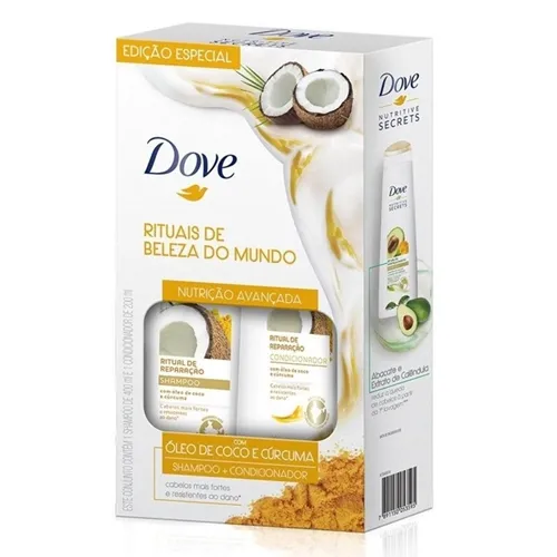Kit Dove Ritual de Reparação Shampoo, 400mL + Condicionador, 200mL