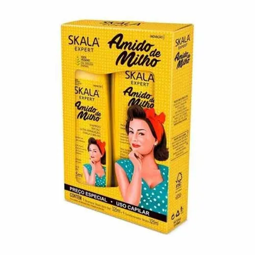 Kit Skala Amido de Milho shampoo, 325mL + condicionador, 325mL
