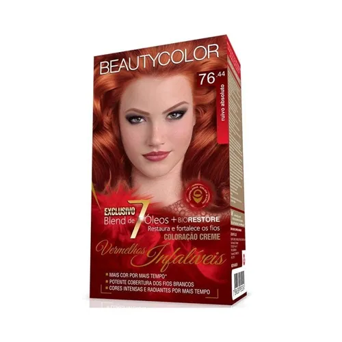 Tintura Beauty Color Vermelhos Infalíveis nº 76.44 ruivo absoluto