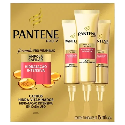 Ampola Pantene Pro-V Cachos Hidra-Vitaminados 15mL, 3 unidades
