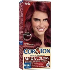 Tintura Cor & Ton Mega Colors 6.646 Vermelho Cereja