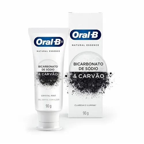 Creme Dental Oral-B Natural Essence Bicarbonato e Carvão 90g