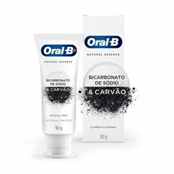 Creme Dental Oral-B Natural Essence Bicarbonato e Carvão 90g