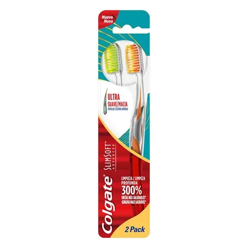 Escova Dental Colgate Slim Soft ultra macia, 2 unidades