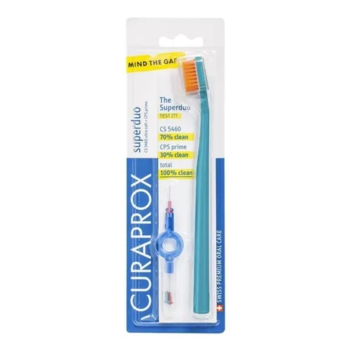 Escova Dental Curaprox Super Duo: 1 escova dental + 1 escova Interdental CPS 06