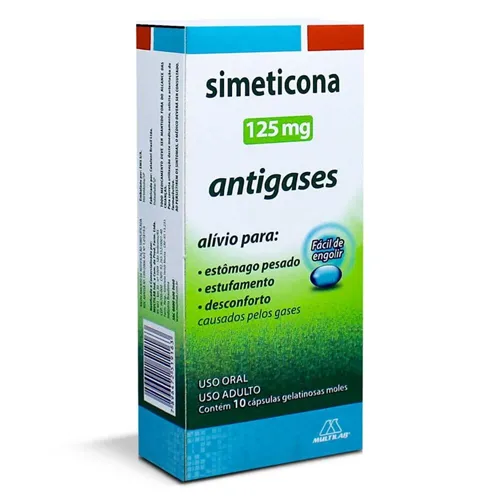 SIMETICONA MG CAPS GELATIN 125MG x 10 - MULTILAB