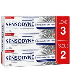 Creme Dental Sensodyne Branqueador Extra Fresh 50g, Leve 3 Pague 2 Unidades