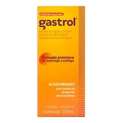 Gastrol Suspensão 125mg/mL + 50mg/mL + 180mg/mL, caixa com 1 frasco com 250mL de suspensão de uso oral