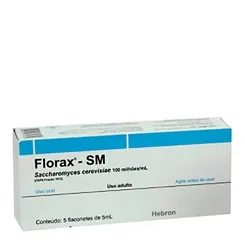 Florax SM 100MI/mL, caixa com 5 flaconetes com 5mL de solução de uso oral, adulto