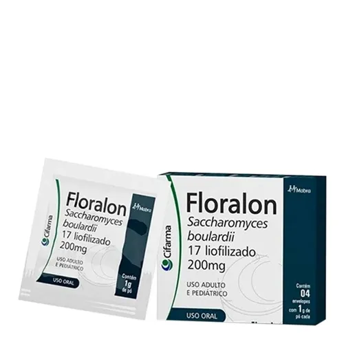 Floralon 200mg/g, caixa com 4 envelopes com 1g de pó para solução de uso oral