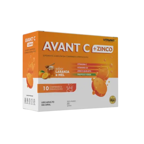 Avant C + Zinco Laranja e Mel + Propolis c/10 Vitavant