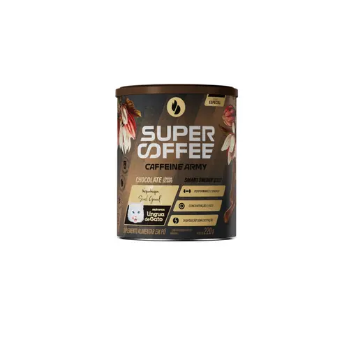SUPER COFFEE CAFFEINE ARMY CHOCOLATE LÍNGUA DE GATO 220G