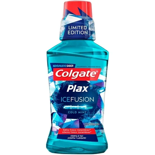 Enxaguante Bucal Colgate Plax Ice Fusion cold mint, 250mL