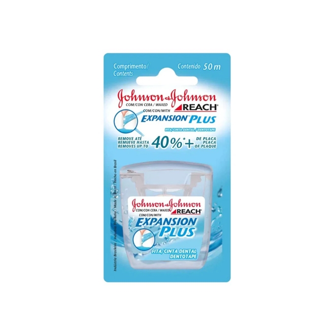 Fio Dental Johnson & Johnson Reach Expansion Plus regular, 50m Fio