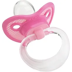 Chupeta Kuka Super Ventilada orto, 0 a 6 meses, ortodôntico, rosa