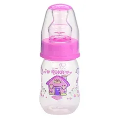 Mamadeira Kuka Natural Plus color, 6+ meses, 70mL, rosa