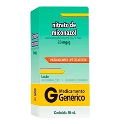 Nitrato de Miconazol Loção Cimed 20mg/g, caixa com 1 frasco com 30mL de loção de uso dermatológico