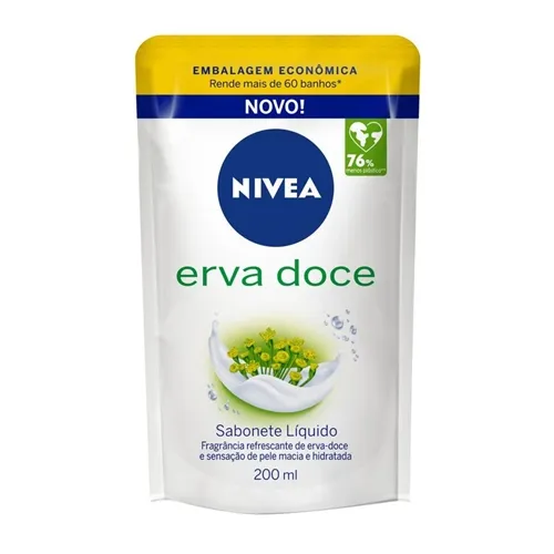 Refil Sabonete Líquido Nivea Erva Doce com 200ml