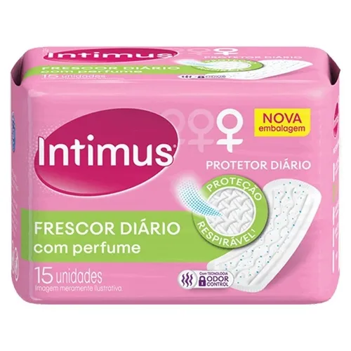 Protetor Diário Intimus Days com perfume, sem abas, 15 unidades