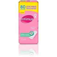 Protetor Diário Intimus Days antibacteriano, sem abas, 80 unidades