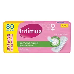 Protetor Diário Intimus Days com perfume, sem abas, leve 80 pague 70
