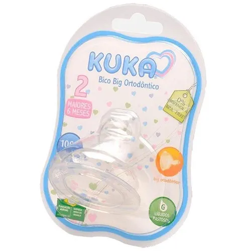 Bico de Mamadeira Kuka Big ortodôntico, 6+ meses, G, 1 unidade