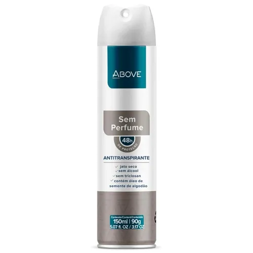 Desodorante Antitranspirante Above Women sem perfume, aerosol, 150mL