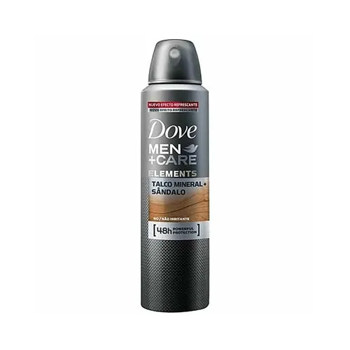 Desodorante Dove Men + Care Talco Mineral e Sândalo aerosol, 150mL