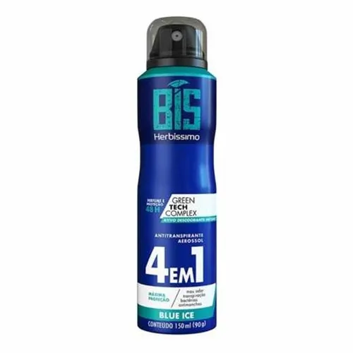 Desodorante Masculino Herbíssimo Bis blue ice, aerosol, 150mL