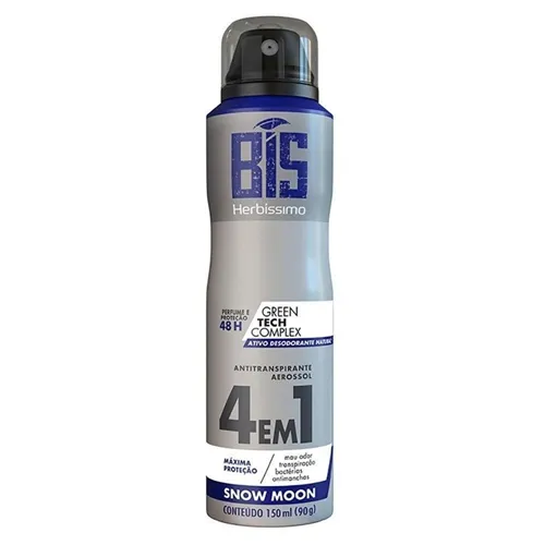 Desodorante Masculino Herbíssimo Bis snow moon, aerosol, 150mL