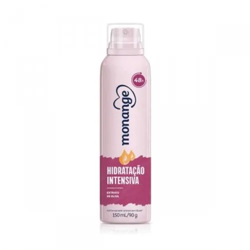 Desodorante Feminino Monange Hidratação Intensiva extrato de oliva, aerosol, 90mL