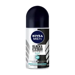 Desodorante Masculino Nivea Men Invisible For Black & White fresh, roll-on, 50mL