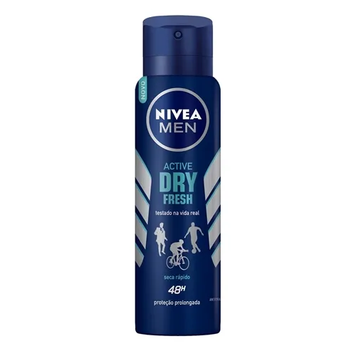 Desodorante Masculino Nivea Men Active Dry Fresh aerosol, 150mL