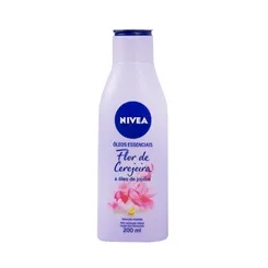 Hidratante Corporal Nivea Óleos Essenciais flor de cerejeira e óleo de jojoba, 200mL