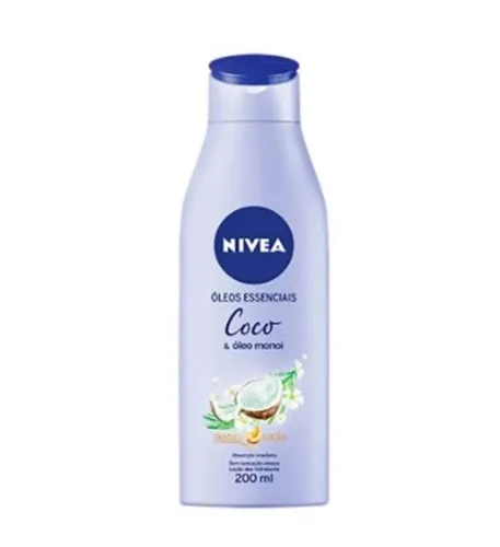Hidratante Corporal Nivea Óleos Essenciais coco, 200mL