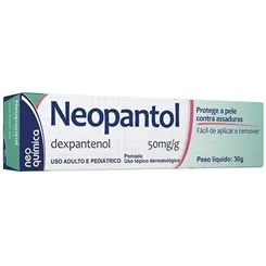 Neopantol 50mg/g, caixa com 1 bisnaga com 30g de pomada de uso dermatológico