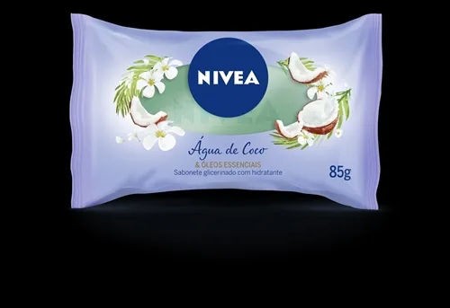 Sabonete Glicerinado Nivea água de coco e óleos essenciais, barra, 85g