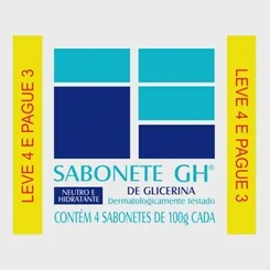 Sabonete GH Glicerina barra, 100g, leve 4 pague 3