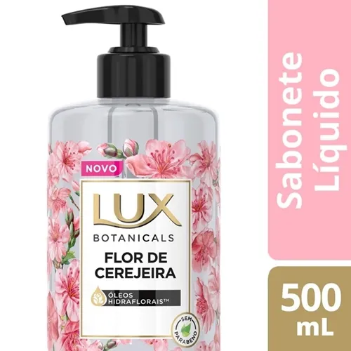 Sabonete para Mãos Lux Botanicals flor-de-cerejeira, líquido, 500mL