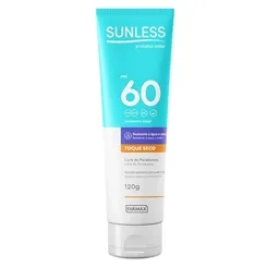 Protetor Solar Sunless Toque Seco loção, FPS 60, 120g