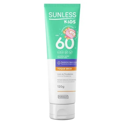 Protetor Solar Sunless Kids loção, FPS 60, 120g