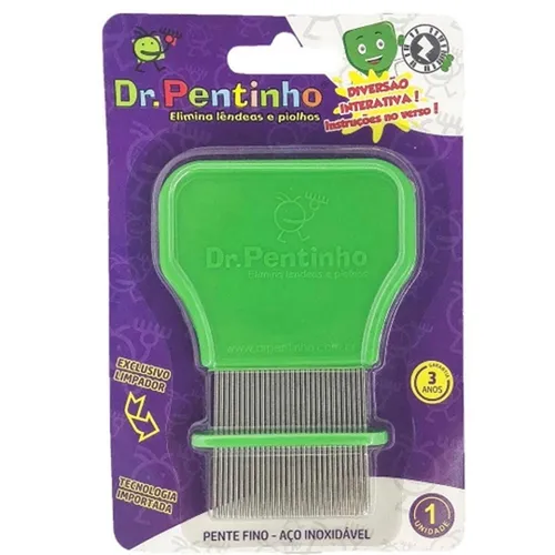 Dr. Pentinho Pente Fino de Aço Inoxidável 1 unidade