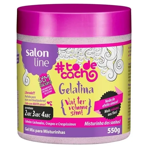Gelatina Salon Line Tô de Cacho Vai Ter Volume Sim 550g