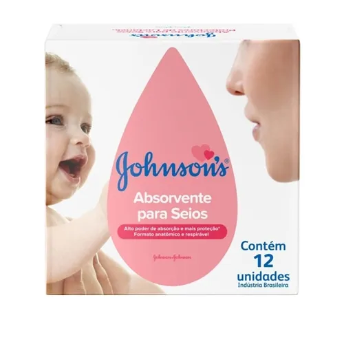 Absorvente Para Seios Johnson's 's com 12 Unidades